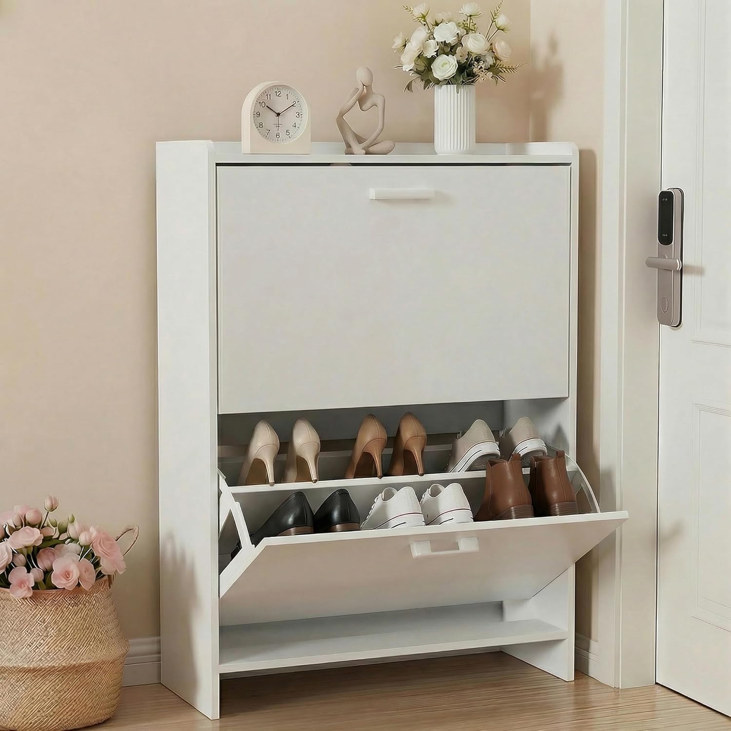 Shoe Rack Cabinet Narrow Entryway - # Armário de Sapatos Estreito com