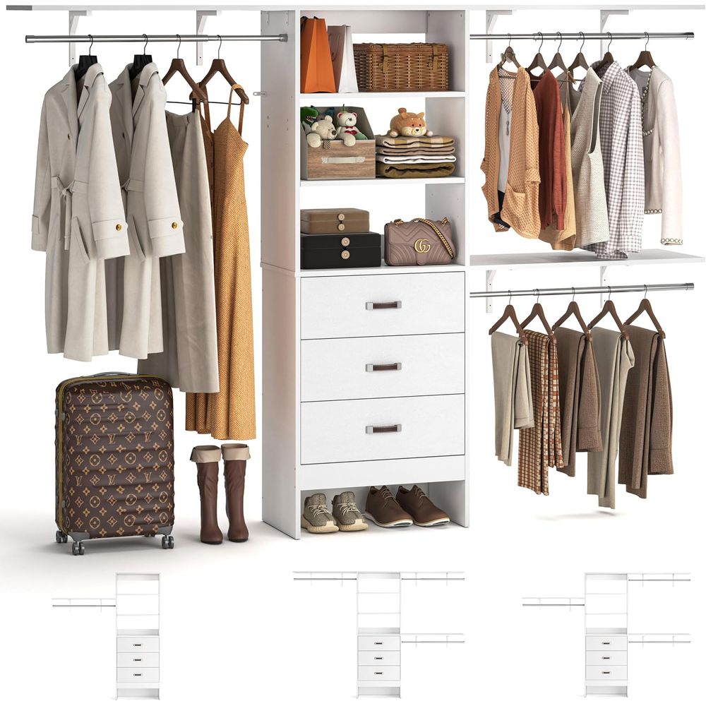 Bedroom Furniture - Sistema de Armário 8T, Organizador de