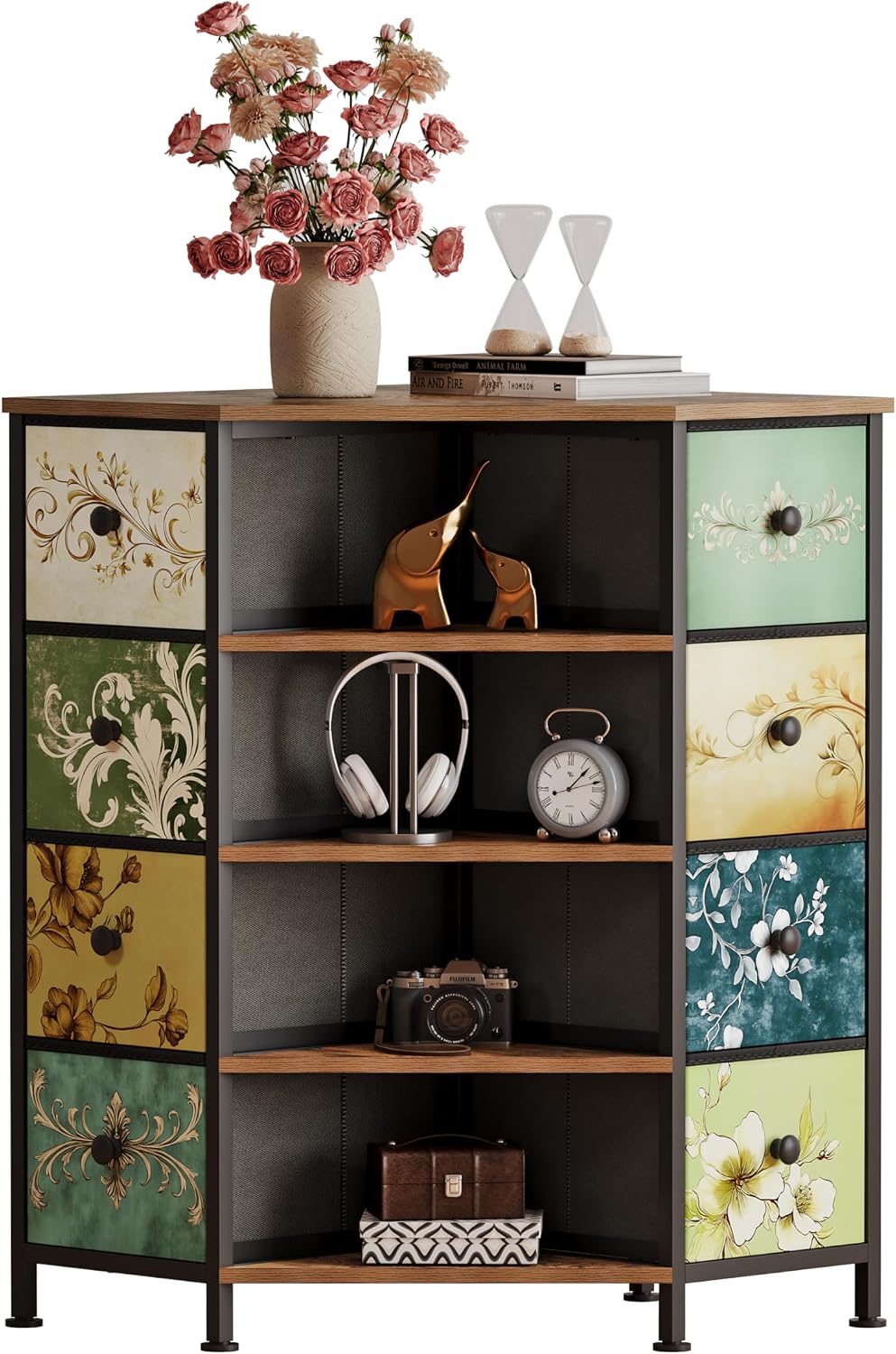 Bedroom Furniture - Cômoda de Canto com 8 Gavetas