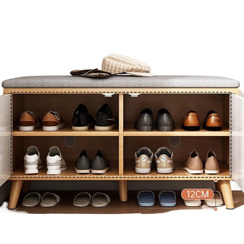 Shoe Rack Cabinet Narrow Entryway - Banco Sapateira para Entrada Estreita, Armário