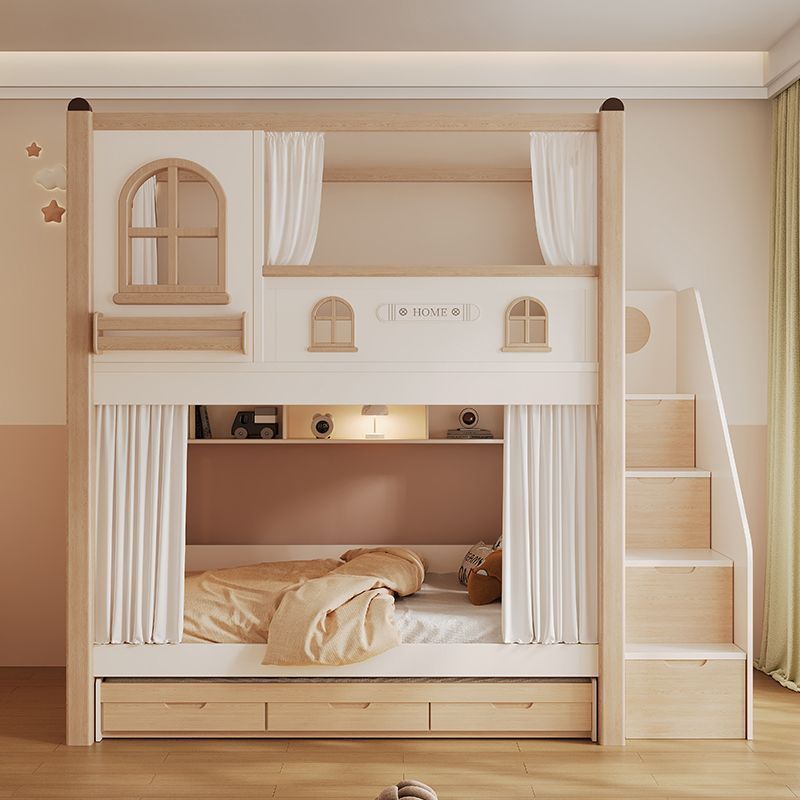 Bunk Bed With Stairs And Slide - Cama Beliche Infantil com Escorregador e